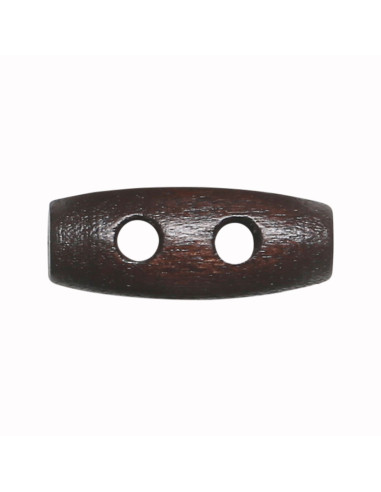 Conjunto de 12 botões de madeira escura tipo bastão 20 mm