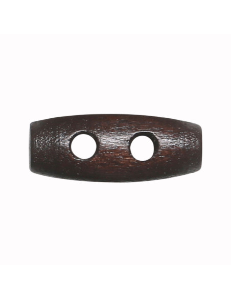 Conjunto de 12 botões de madeira escura tipo bastão 20 mm
