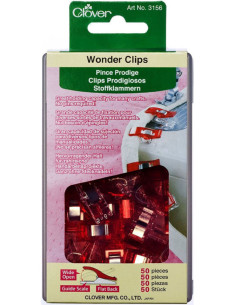 Caixa com 50 prendedores Prodige Clover - Vermelho