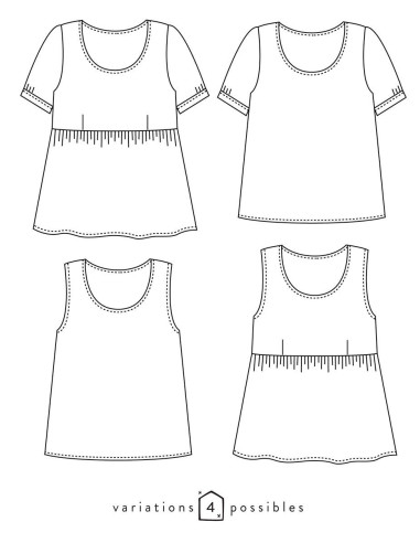 Padrão de blusa Aimée - Atelier Scämmit