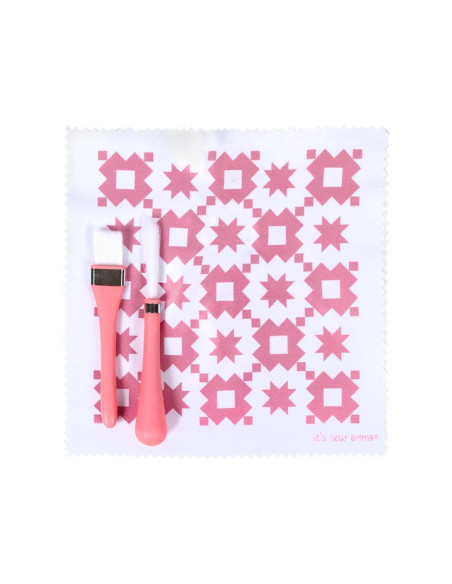 Conjunto de limpeza para máquinas de costura - Rosa