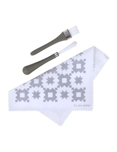 Conjunto de limpeza para máquinas de costura - Cinza