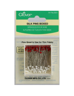 Caixa de 100 alfinetes para seda Clover