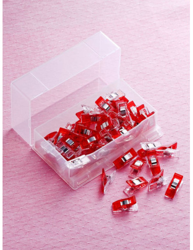 Caixa com 50 prendedores Prodige Clover - Vermelho