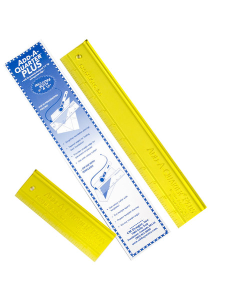 Conjunto de 2 réguas Add-A-Quarter PLUS 6 e 12 polegadas