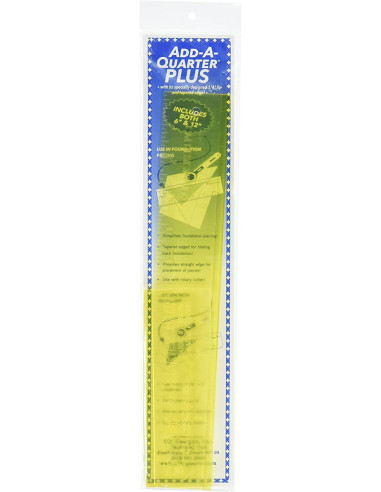 Conjunto de 2 réguas Add-A-Quarter PLUS 6 e 12 polegadas