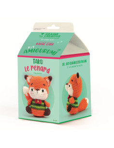 Kit de crochê amigurumi - Taku a raposa