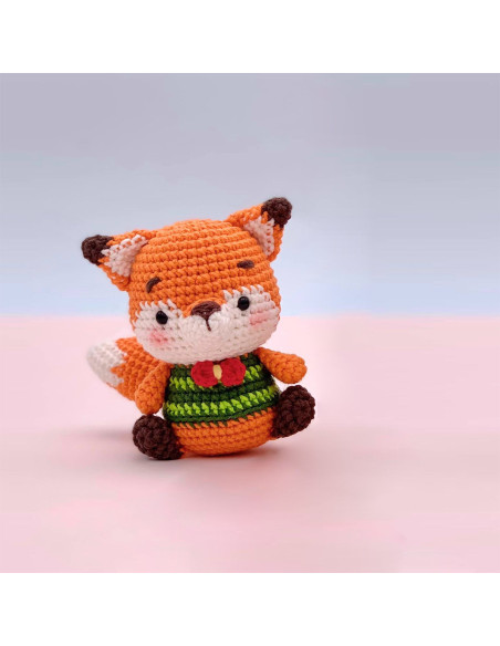 Kit de crochê amigurumi - Taku a raposa