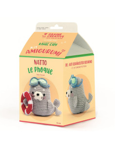 Kit de crochê amigurumi - Natto a foca