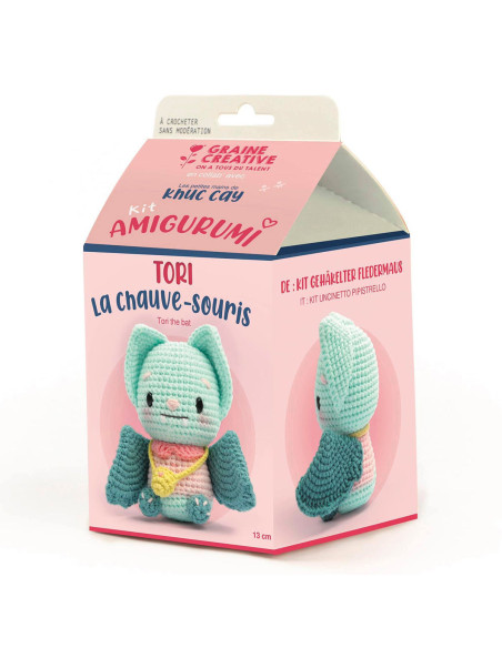 Kit de crochê amigurumi - Tori o morcego