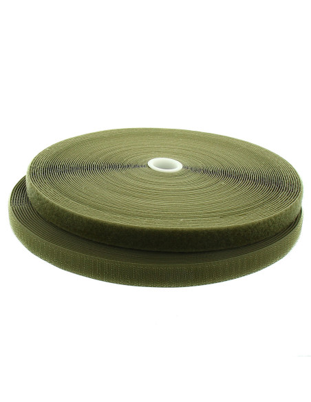 Fita autoadesiva para costura cáqui 20 mm de largura rolo de 25 metros
