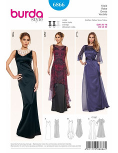 Molde de vestido - Burda 6866