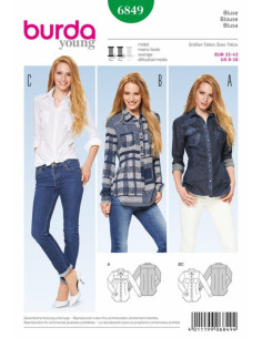 Molde de blusa - Burda 6849