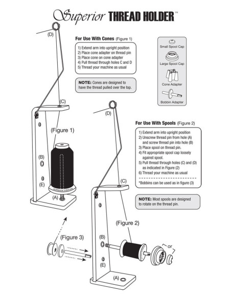 Suporte de fios para cones e bobinas Superior Thread Holder