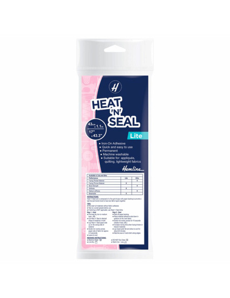 Papel termocolante para aplique, quilting e costura 43 cm x 1,1 m - Light