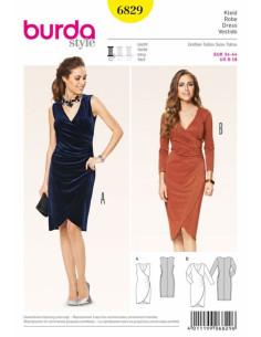 Molde de vestido - Burda 6829