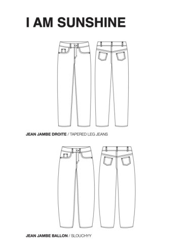 Patrão de jeans Sunshine - I am patterns