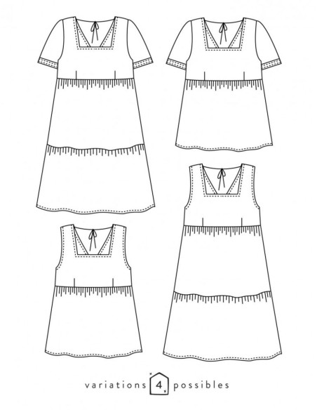 Molde de blusa ou vestido Astree - Atelier Scämmit