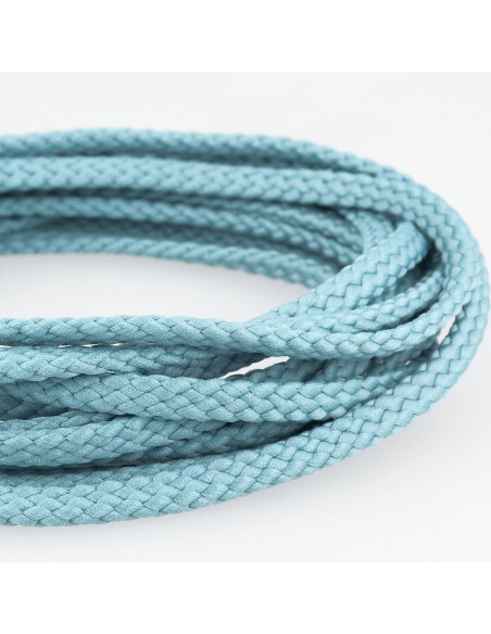 Anoraque de cordão plano - Azul jeans