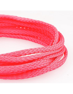 Anoraque de cordão plano - Rosa fluorescente
