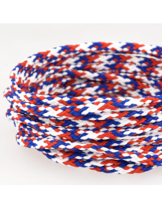 Anoraque de cordão plano - Azul, branco e vermelho
