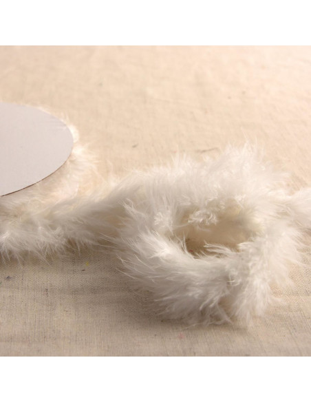 Plumas marabou - Rolo de 5 m - Marfim