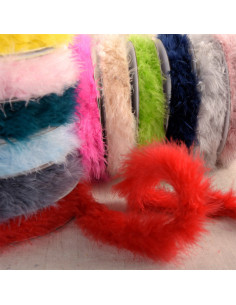 Plumas marabou - Rolo de 5 m - Marfim 2