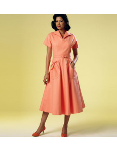 Molde de vestido e cinto - Butterick 6055