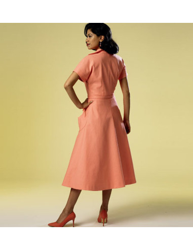 Molde de vestido e cinto - Butterick 6055