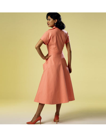 Molde de vestido e cinto - Butterick 6055