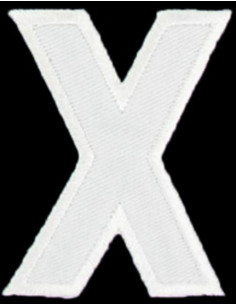 Emblema termocolante letra X