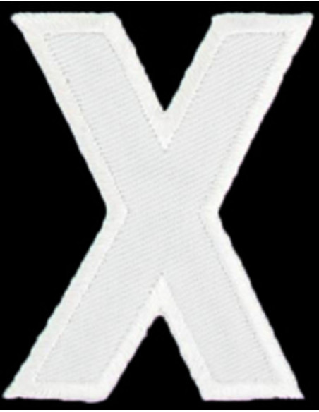 Emblema termocolante letra X