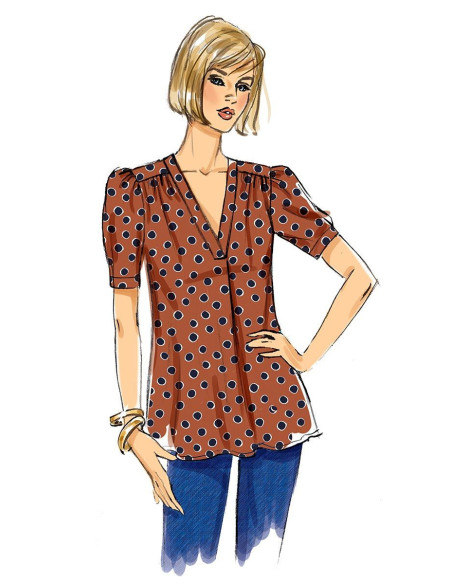 Molde de blusa - Butterick 6855