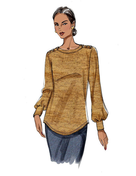 Molde de blusa - Butterick 6857