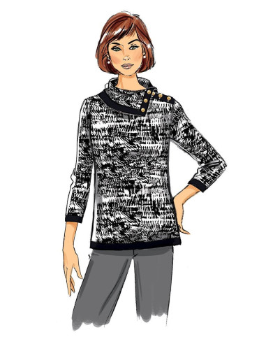 Molde de blusa - Butterick 6857