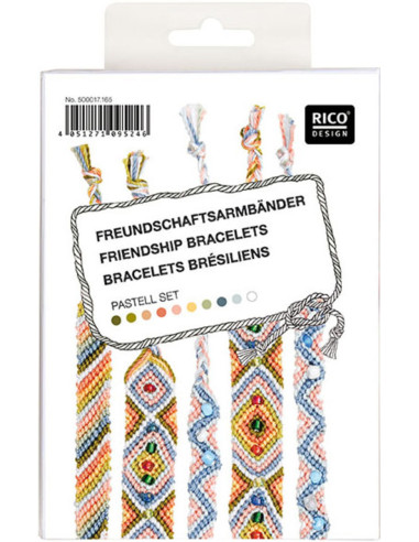 Kit de pulseiras brasileiras - Conjunto Pastel