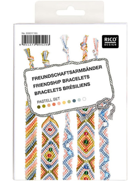 Kit de pulseiras brasileiras - Conjunto Pastel