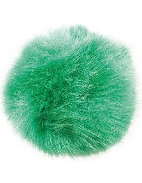Pompom imitação de pele 10 cm - Verde