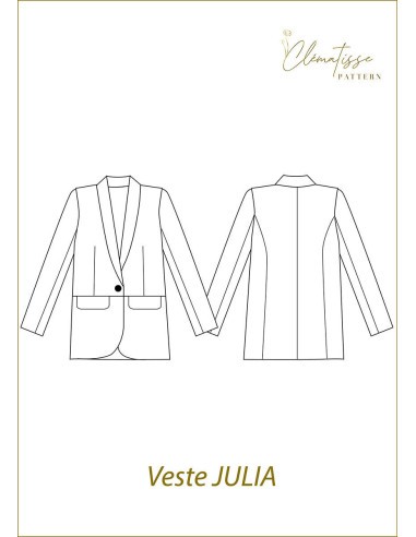 Padrão de casaco Julia - Clématisse Pattern