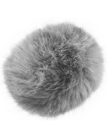Pompom imitação de pele 10 cm - Prata