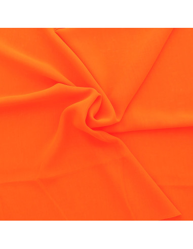 Tecido de musselina - Laranja fluorescente