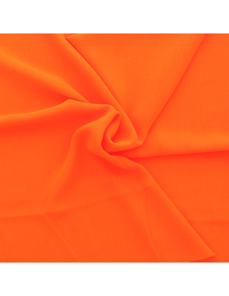 Tecido de musselina - Laranja fluorescente