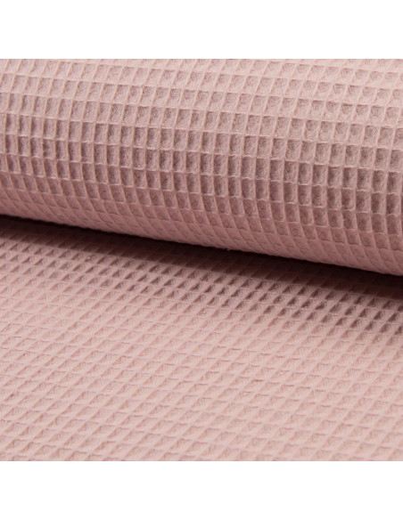 Tecido pano de prato favo de mel - Rosa velho claro