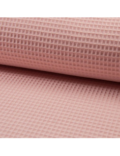 Tecido pano de prato favo de mel - Rosa em pó