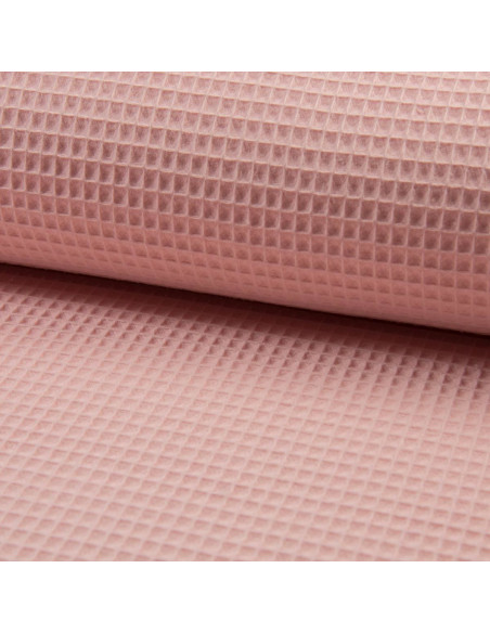 Tecido pano de prato favo de mel - Rosa em pó
