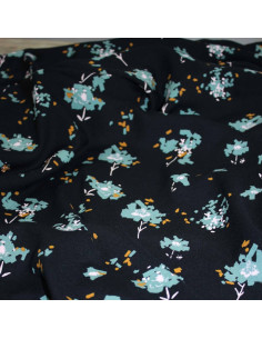 Tecido crepe de viscose Ocella preto alcaçuz - Églantine & Zoé