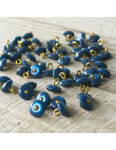 Botão Perla - Azul petróleo