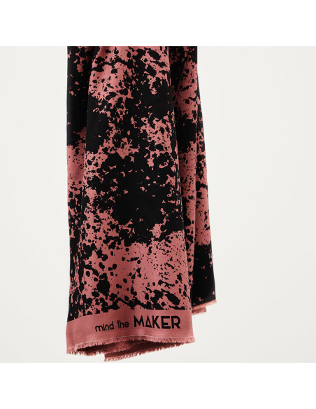 Tecido crepe de viscose Shadow Splash - Rosa antigo