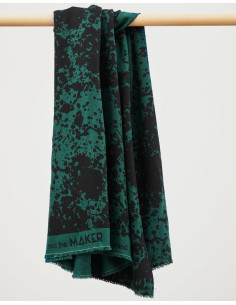 Tecido crepe de viscose Shadow Splash - Verde garrafa 2