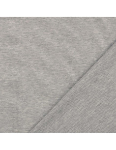 Tecido jersey listrado lurex - Cinza 2